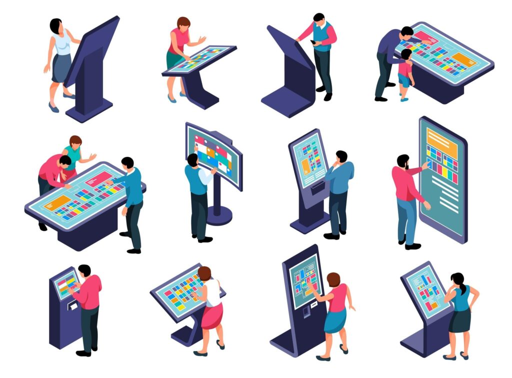Torne seu estande memorável com o uso de displays interativos